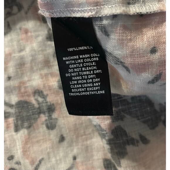 Lafayette 148 Women’s Large Shirt Button Up Blouse 100% Linen Collared - Picture 5 of 9